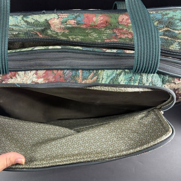 Atlantic Floral Tapestry Carry-On Bag With Dual Zippers - Picture 9 of 10